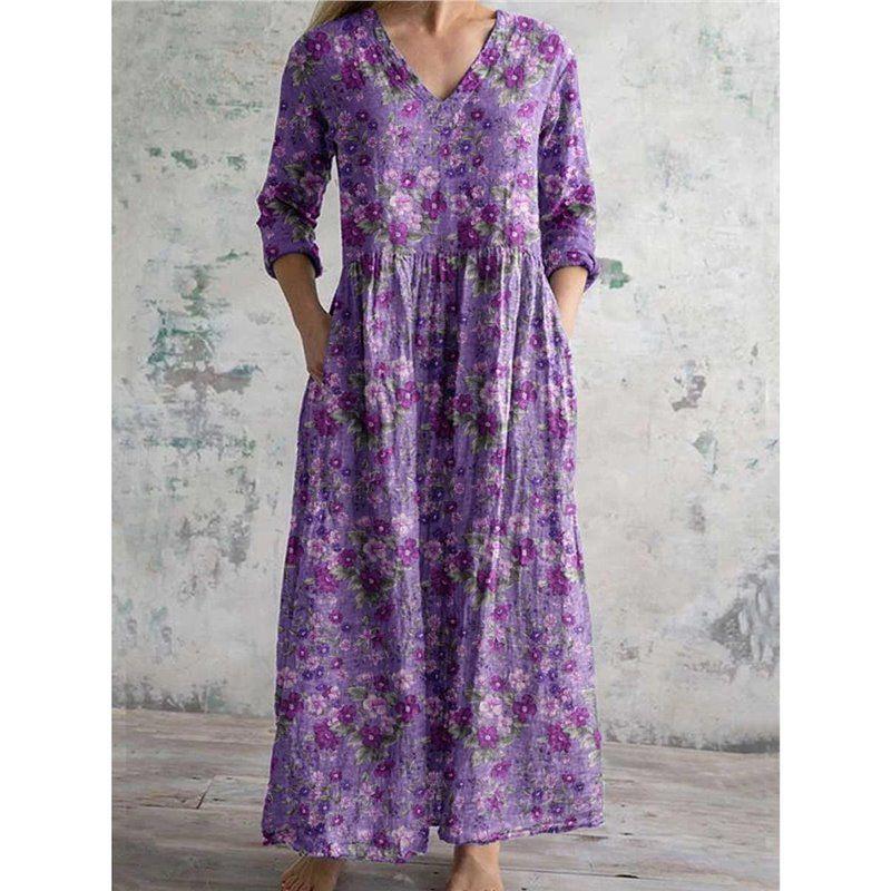 2026 European and American wear, new light luxury and comfortable fabric dress Bohemian beach S