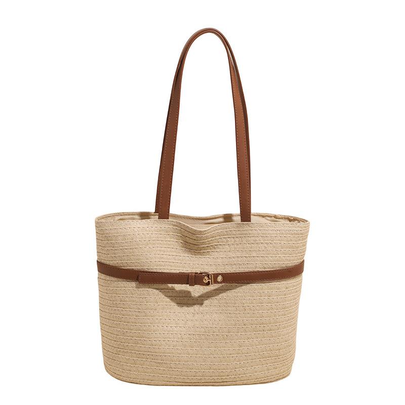 Summer Leisure Seaside Vacation Style Fashionable Simple and Large-capacity Single-shoulder Tote Bag