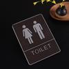 Toilet Door Sign Men Women Bathroom WC Mark Label Self-Adhesive Wall Sticker DIY Decor for Office Business Hotel Unisex