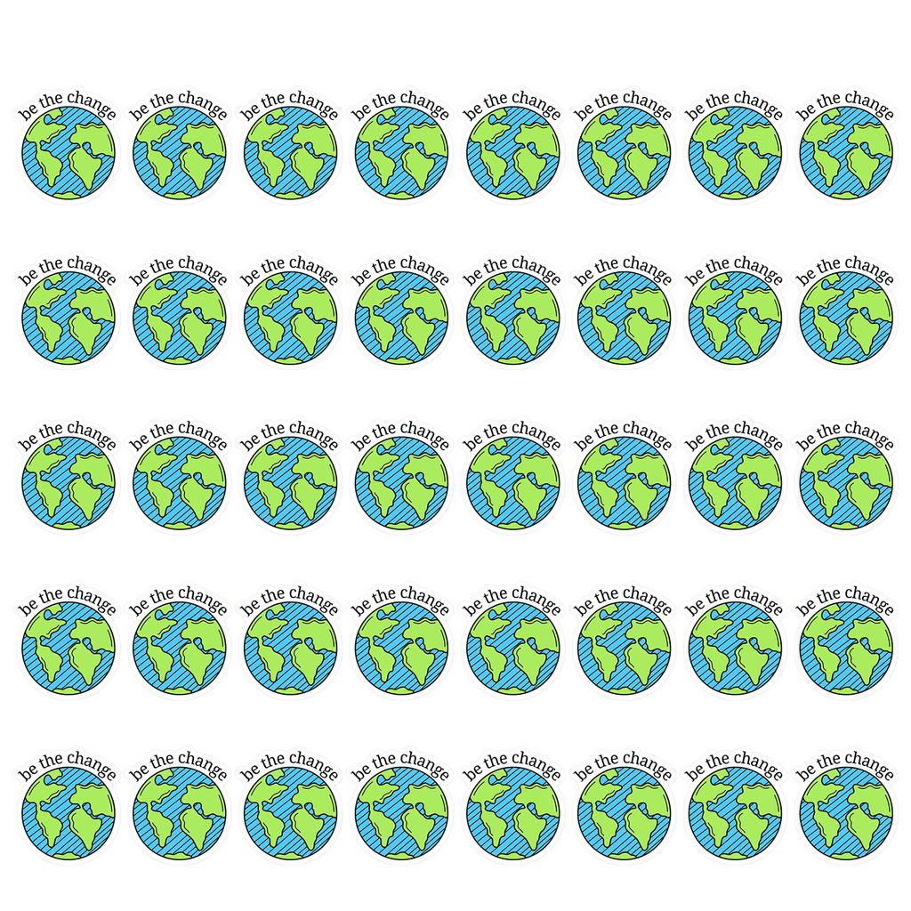 Pack of 40pcs Earth Stickers Decal for Water Bottles Laptop Bicycle Refrigerator Removable Water Bottles Stickers