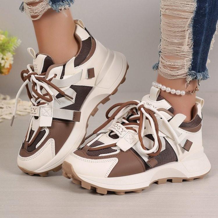 Fashion Women Sneakers Tennis Sneakers Fashion New Colorful Lace Up Leisure Platform Running Shoes Outdoor Comfortable Casual Shoes
