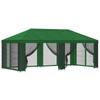 Pavilion with Side Walls 6 X 3 M Green Polyester and Steel 190
