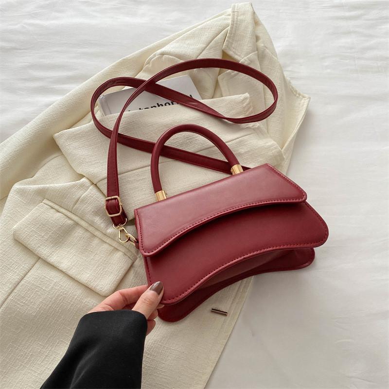 Chic Pu Leather Small Square Bag For Women Casual Street Style Elegant Crossbody Purse With Phone Pocket