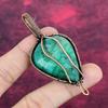 Tree Of Life Faceted Zambian Emerald Pendant Copper Wire Wrapped Gemstone Jewelry