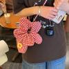 Korean Style Flower Handbag Printing Shoulder Bags Casual Plaid Drawstring Bag  Student