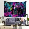 VIKAMA Cyberpunk Graffiti Tapestry Trendy Street Style Decorative Cloth Bedroom Bedhead Esports Room Decoration