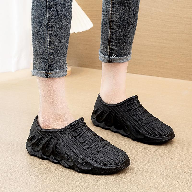 Women Low-Top Waterproof Shoes Rain Shoes Rain Boots Women's Summer Work Rubber Shoes Fashion Jelly Slip-on Shoes