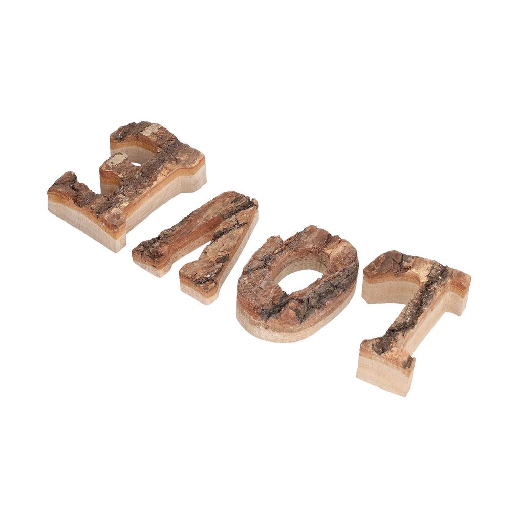 4Pcs Letters Wooden Blocks LOVE Shape Retro Free Standing Decorative Cutouts for Home Wall Table