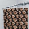 Shower Curtain Featuring Funny Faces Pattern With Name Or Photo For Bathroom Decor Modern Printing Black