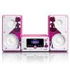 Lenco MC-020 Princess - Mini Hi-Fi System with FM Radio, Bluetooth®, USB and AUX Input - Princess