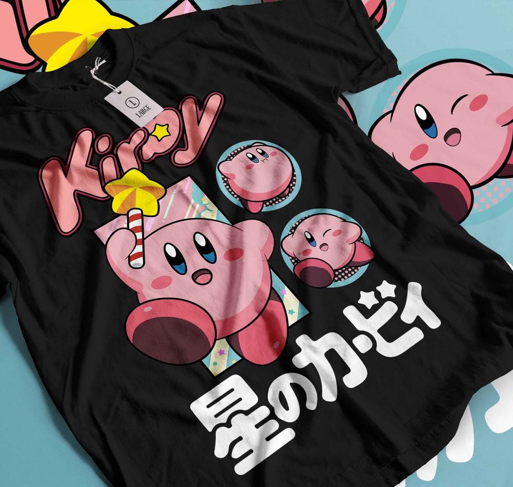 

Kirby T-shirt Kirby Nintendo Retro Gaming Japan T shirt Anime Shirt All Size 428 2XL