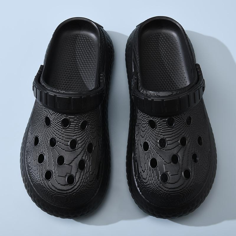 Summer new men's casual hole shoes platform non-slip eva fashion round head indoor and outdoor beach bag head sandals
