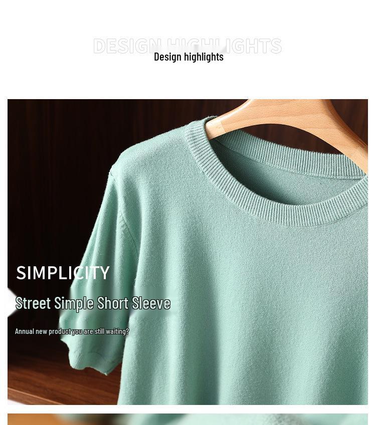 Men's Plus Size Loose Knit Short-Sleeve Pullover Top