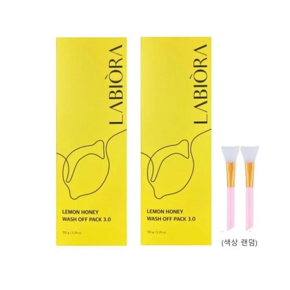 [LABIORA] Bae Jong-ok Lemon Honey Pack 3.0 Season 3 Lemon Honey Wash-Off Pack 150g * 2 + 2 Spatulas (Random Color)