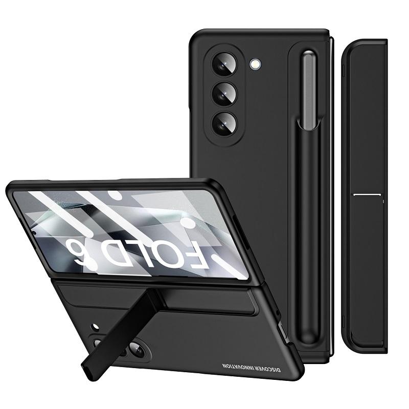 Double Bumper for Stealth Pen Slot Stand Protective Film Cover Hard Holder for Samsung Galaxy Z Fold 6 5 4 Case