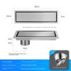 Luxury Hidden 304 Stainless Steel Rectangular Floor Drain Bathroom Toilet Drain Anti-Odor Filter Hair Extended Floor Drain