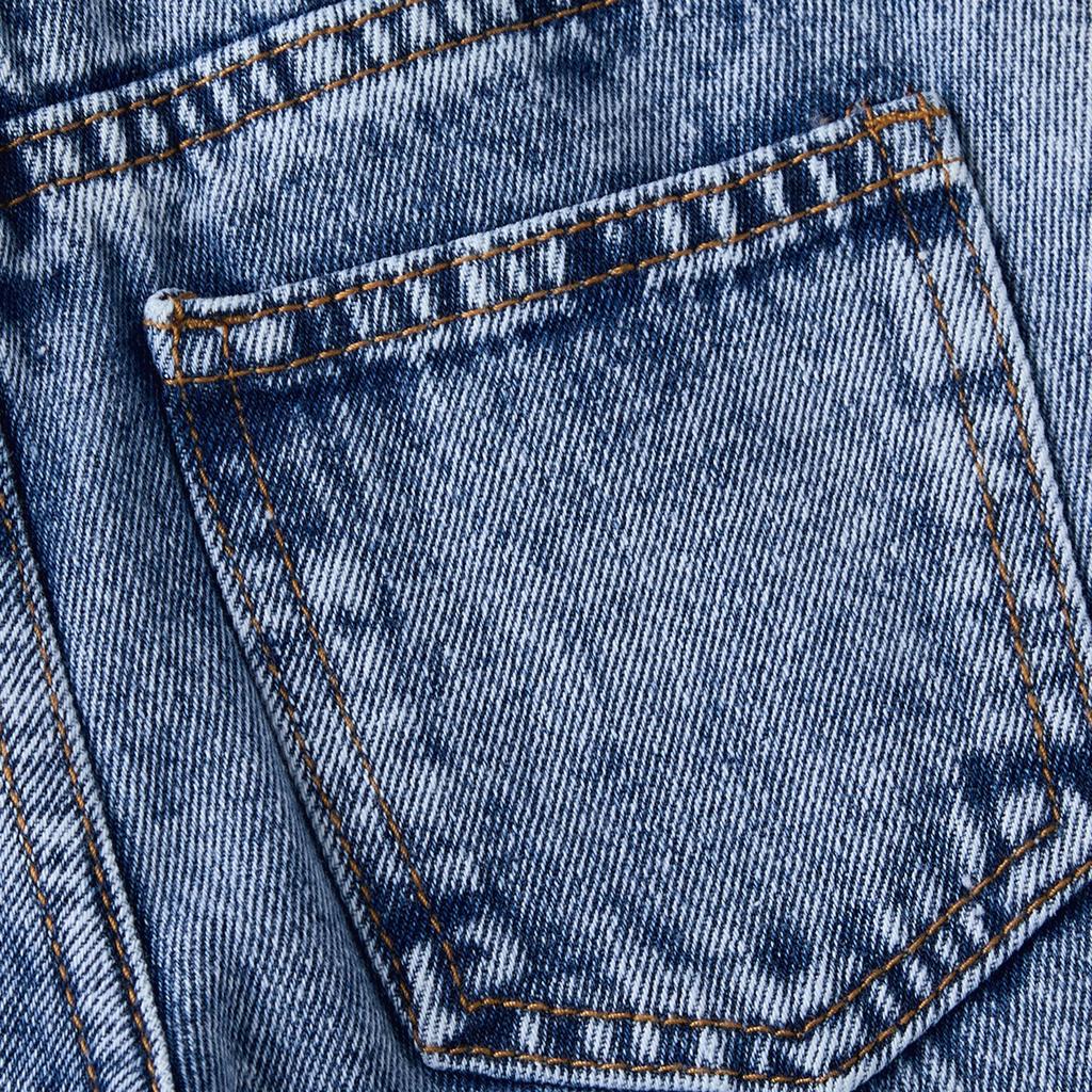 Girls' Fashionable Casual Teenage Casual Jeans With Bow Decorations And Wide-leg Pants
