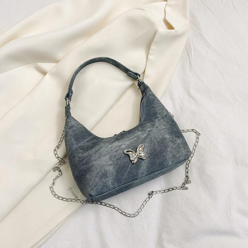 Весна 2024 Новая сумка под мышку Модная повседневная сумка через плечо Трендовая минималистичная сумка под мышку темно-синий