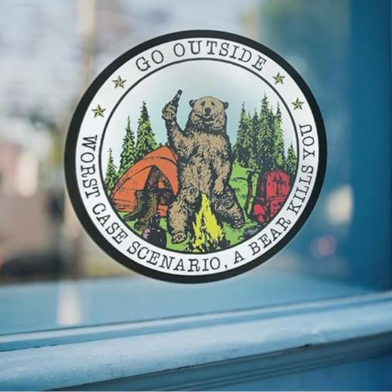 Bear Attack Vinyl Sticker for Car, Truck, Van, or Laptop