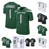 Férfi NFL New York Jets Gardner 1 Wilson 2 Legend II Futball mez Zöld Fekete Fehér