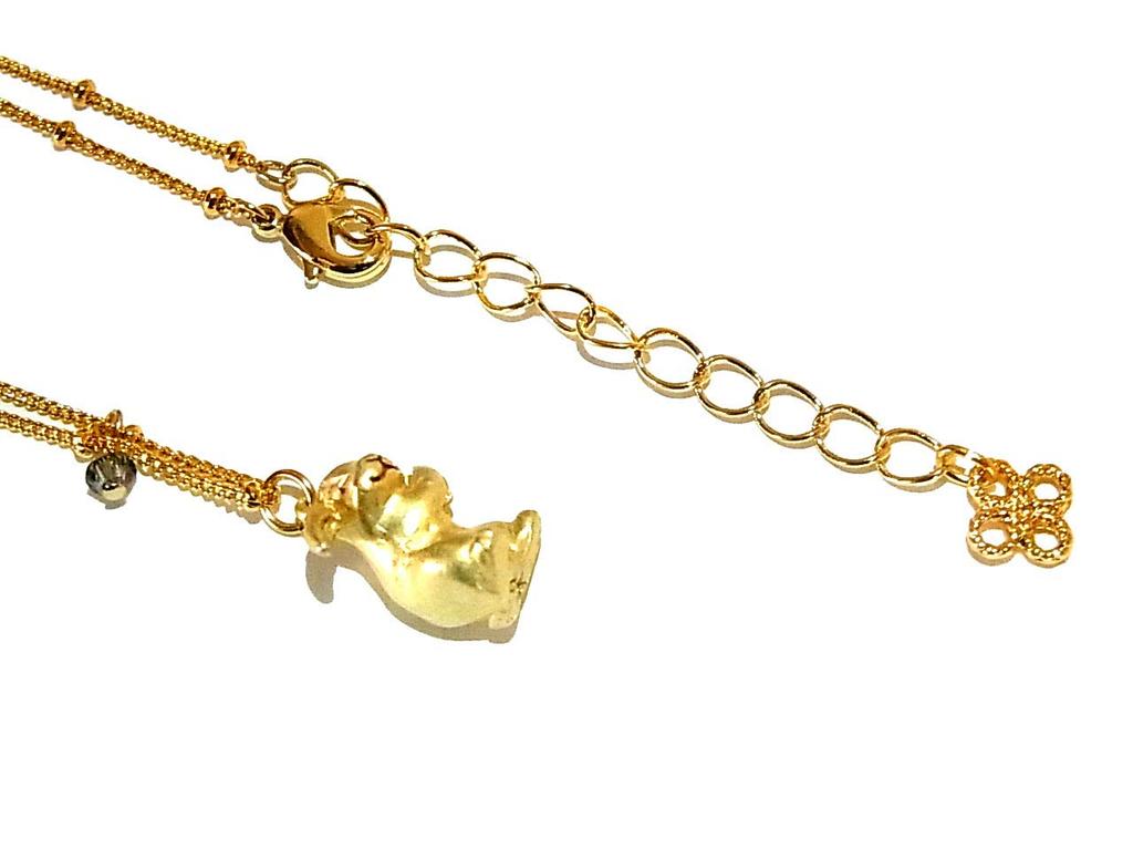 Palnart Poc Rabbit Necklace, "Lop-Eared Rabbit" - Cute Animal Accessory, Birthday Gift, Merchandise, Popular Women's Item