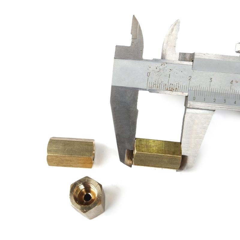 3/8"-24 Threads Brake Line Fitting for 3/16" Brake Line Tube Copper Brake Pipe Connectors 1 Union and 2 Nuts Auto Part