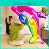 Rainbow Colorful Printed Dolphin Plush Toy Cute Aquarium Amusement Souvenir Park