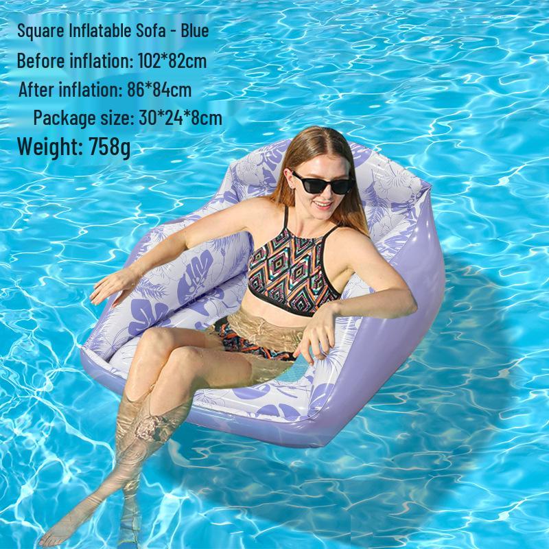Eco-Friendly Inflatable Mesh Seat Raft - Single Person PVC Floating Pool Sofa Inflatable Raft