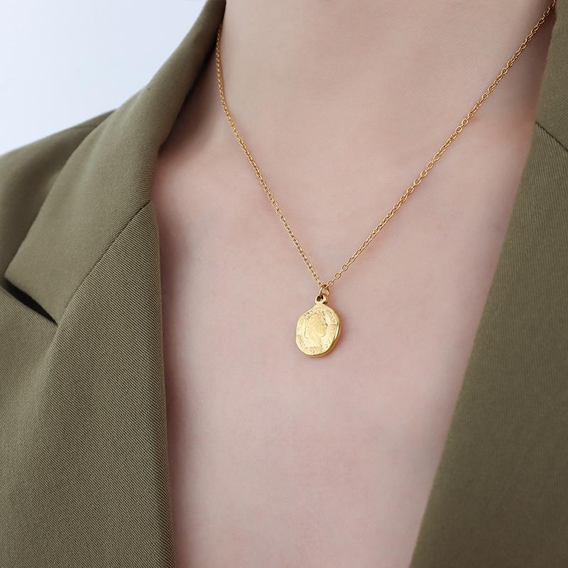 

Французский ретро нерегулярные круглые серьги-гвоздики бренда Avatar Element из титановой стали комплект ожерелья F544-P071