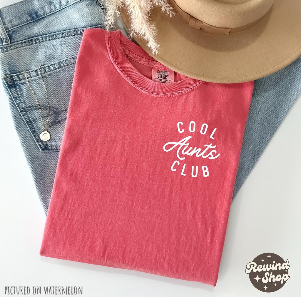 Cool Aunts Club Comfort Colors® T Shirt, Auntie Shirt, Gift For Aunt, Minimalist Aunts Shirt, New Aunt Gift, Cool Aunt Gift from Niece