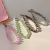 Glitter Crystal Bead Keychain Transparent Phone Lanyard Wrist Crystal Chain  for Women Girls
