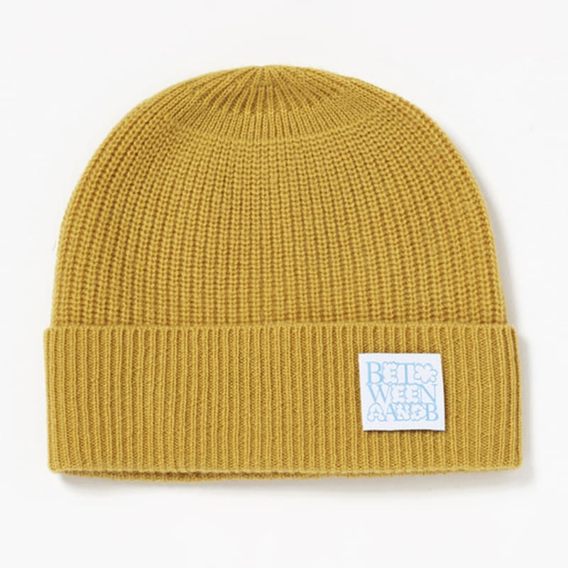 Between A and B Bubble Label Cashmere Wool Blended Beanie_3 Colors