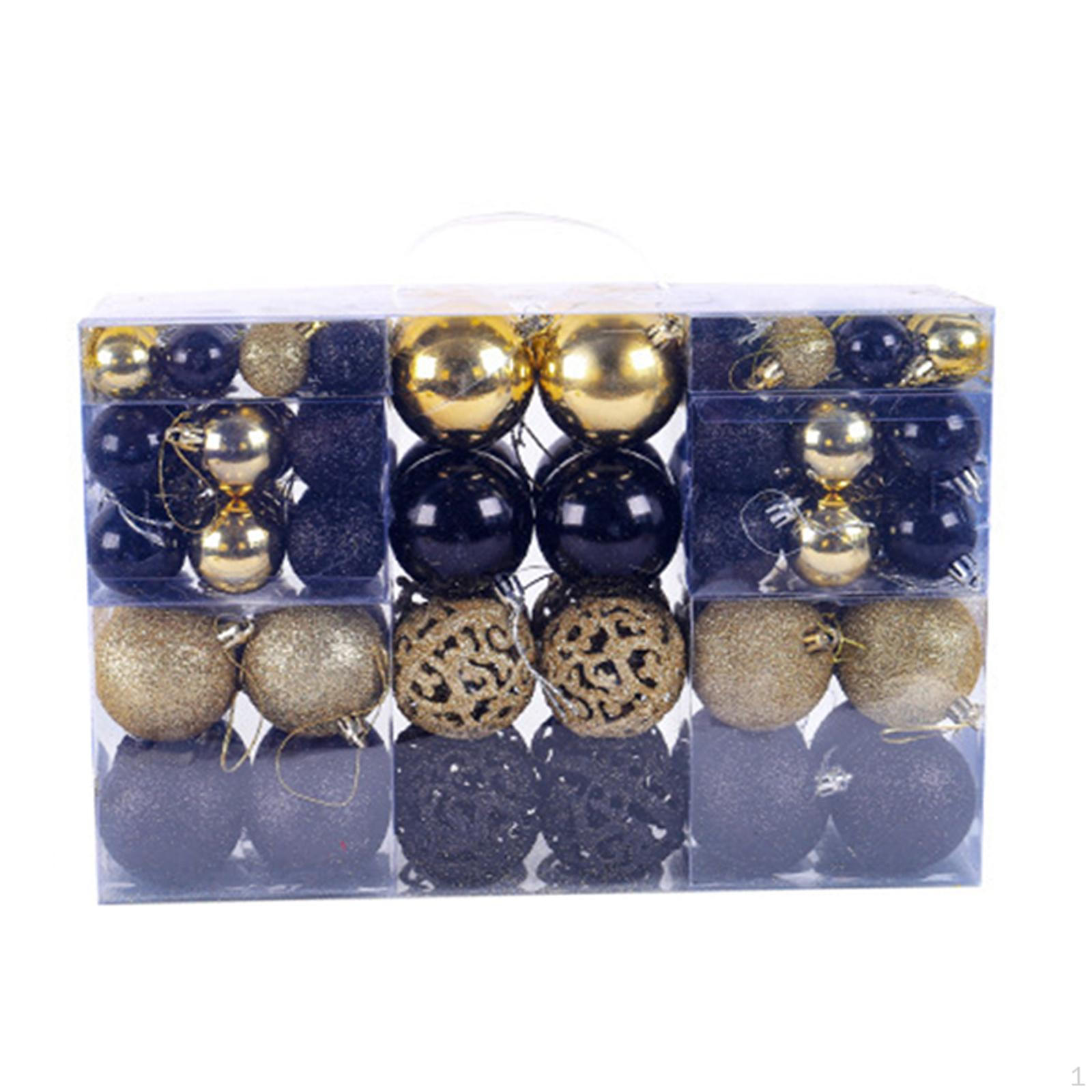 100 Count Christmas Ornaments for Tree Decoration And Holiday Gatherings Black and Gold