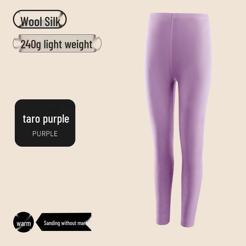 Women's Thin Wool-Silk Seamless Warm Leggings for Autumn and Winter