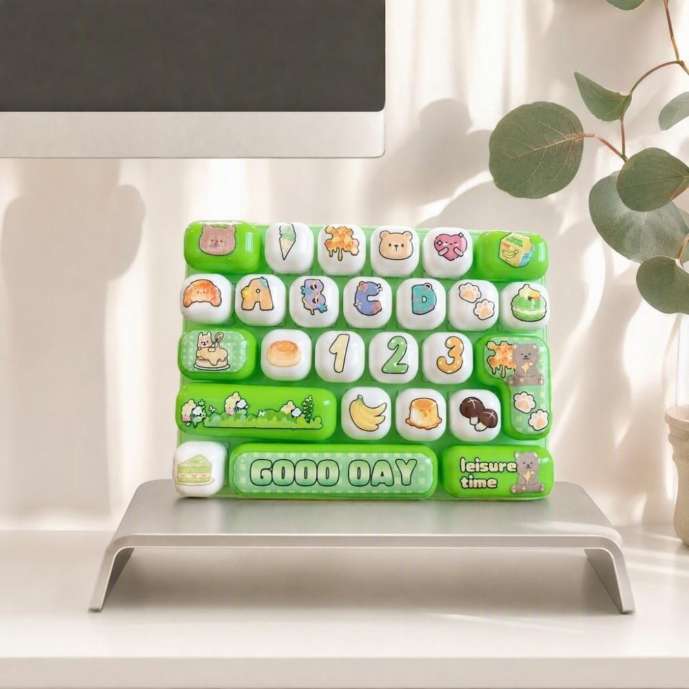 26 Key Mini Keyboard Pendant Cute Cartoon Design Keyboard Keychain Accessories Gift