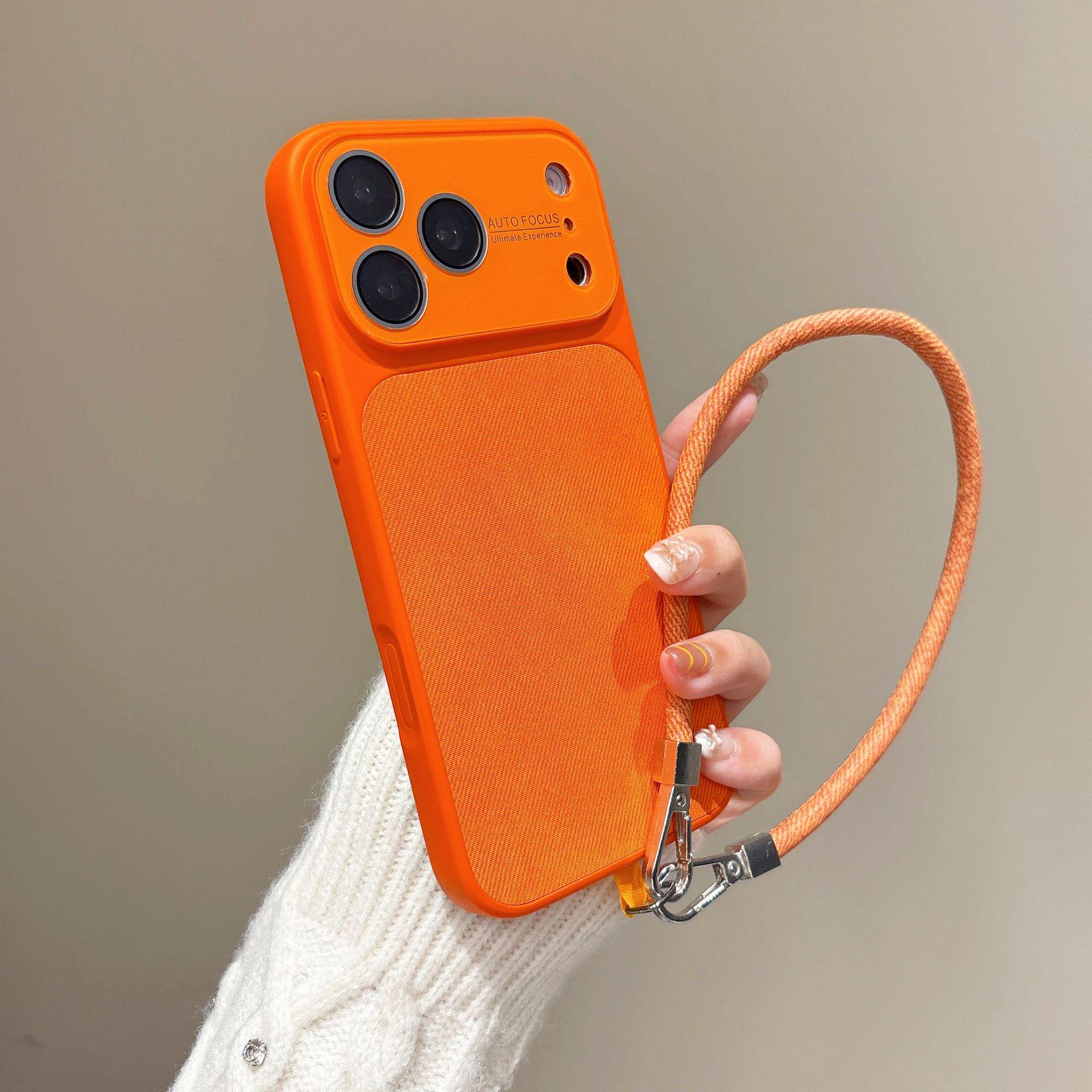 

All-inclusive Denim Window Upgrade for iPhone 14/15/16/17 Pro Max Case with Hand Strap 17 Pro Max