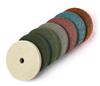 Z-LION 7-Piece Diamond Sponge Polishing Pads, Wet Buffing Pads, Hoop & Loop Buffing Wheels for Grinders, Clean Granite and Marble (4-inch)