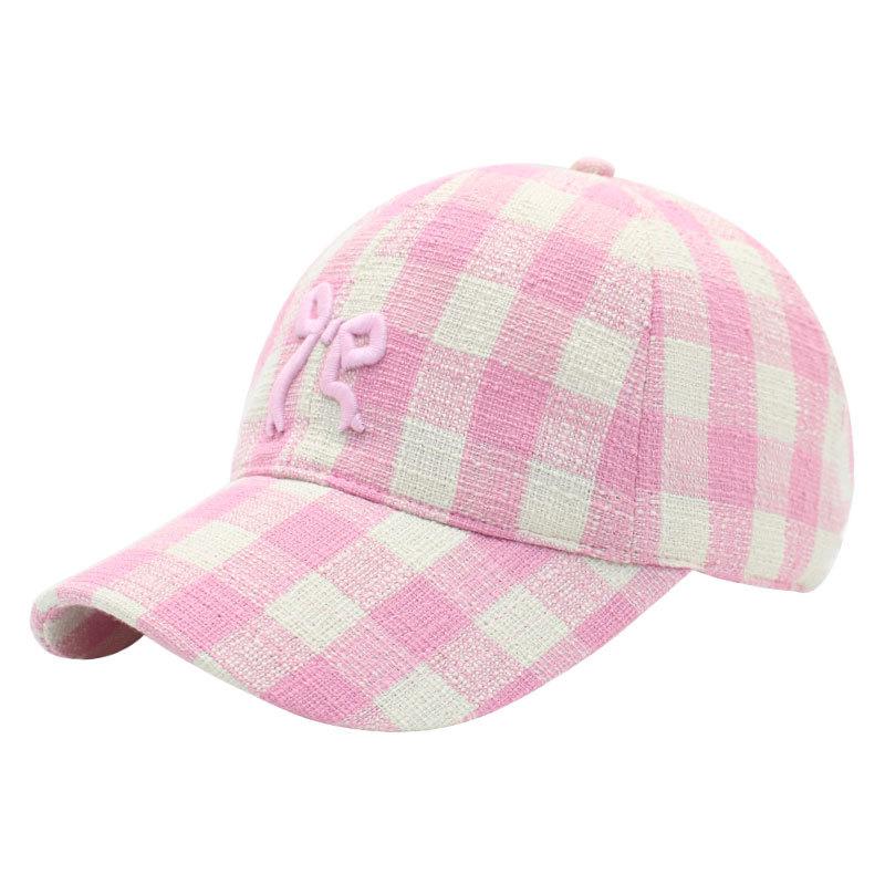Hat Women's Spring Summer Three-dimensional Embroidery Bow Baseball Cap, Versatile Cap Shade Sunscreen Cap
