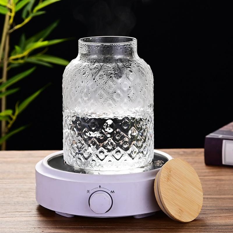 Tangerine Peel Storage Tank Household Large-diameter Round Transparent Glass Storage Tank Thickened Grain Storage Tank