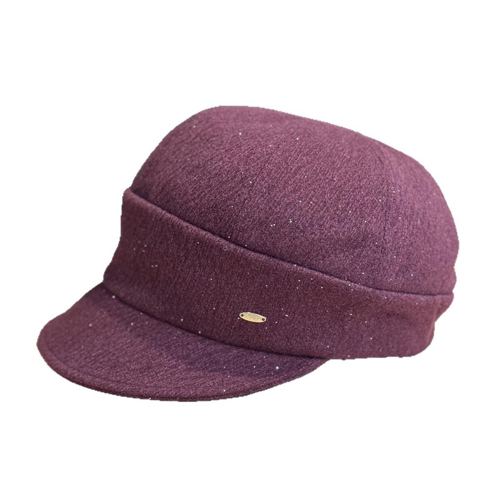 Peaked Cap Women's Autumn and Winter New Fashion Fine Flash Equestrian Hat Retro Versatile High End Newsboy Hat