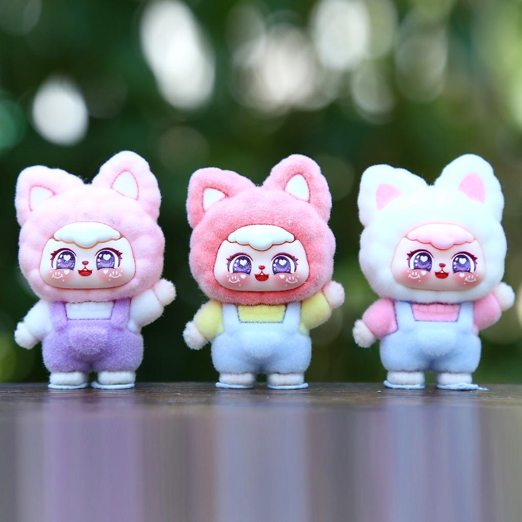 9pcs Cute Fox Headwear Overalls Girl Model Ornament Set For Kids And Collectors