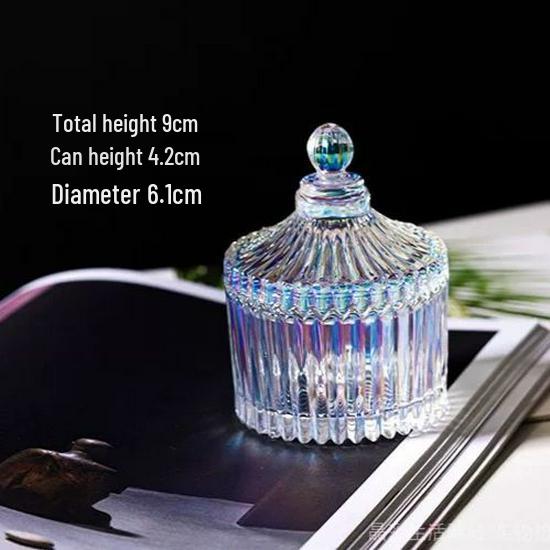 European Glass Candy Jar with Lid – Transparent Storage for Tea, Snacks, Seasonings, Candy, and Dried Fruit