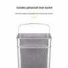 Supercloud Stainless Steel Hotel Lobby Ashtray Trash Can