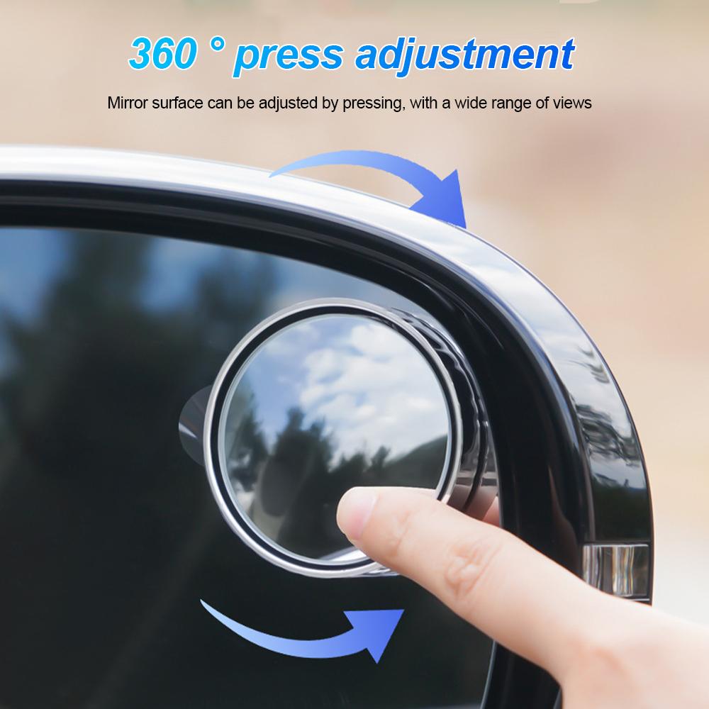 זוג מראות שטח מת לרכב HD 360 מעלות קמורות זווית רחבה כוס יניקה מתכווננת מראה אחורית אוטומטית עוזר חניה