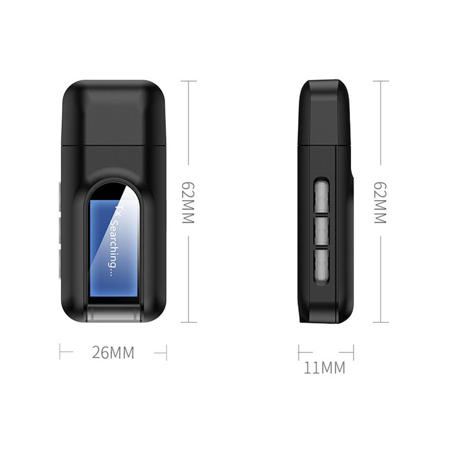2-in-1 BT Adapter for PC/TV/Speakers/Headphones/Car