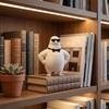 Funny Sunglasses Sparrow Figurine 3D Printed Cool Bird Statue Novelty Animal Desktop Ornament for Home Office Decor