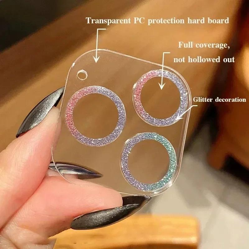 Glitter Camera Lens Screen Protector for IPhone 17 Air 16 15 14 Pro Max Plus 13 Mini Plus 16Pro 17Pro 17Air Tempered Glass Film
