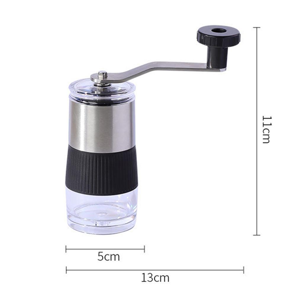 304 Stainless Steel Portable Hand-Crank Coffee Grinder Adjustable Coarseness and Fineness Manual Grinding Beans Machine