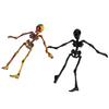 5Pcs 3D Printed Skeleton Refrigerator Magnet Poseable Skeleton Figurine with Movable Joints Halloween Gothic Skeleton Fridge Magnetic Decoration