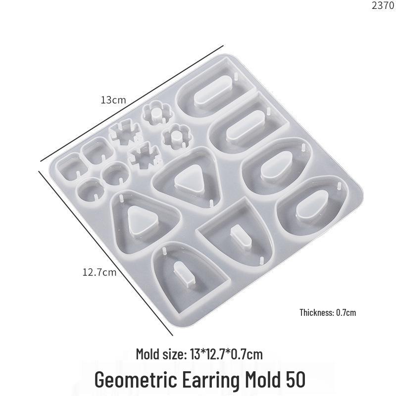 Poppy DIY Irregular Oval Heart & Moon Silicone Molds for Earrings, Pendants, Keychains